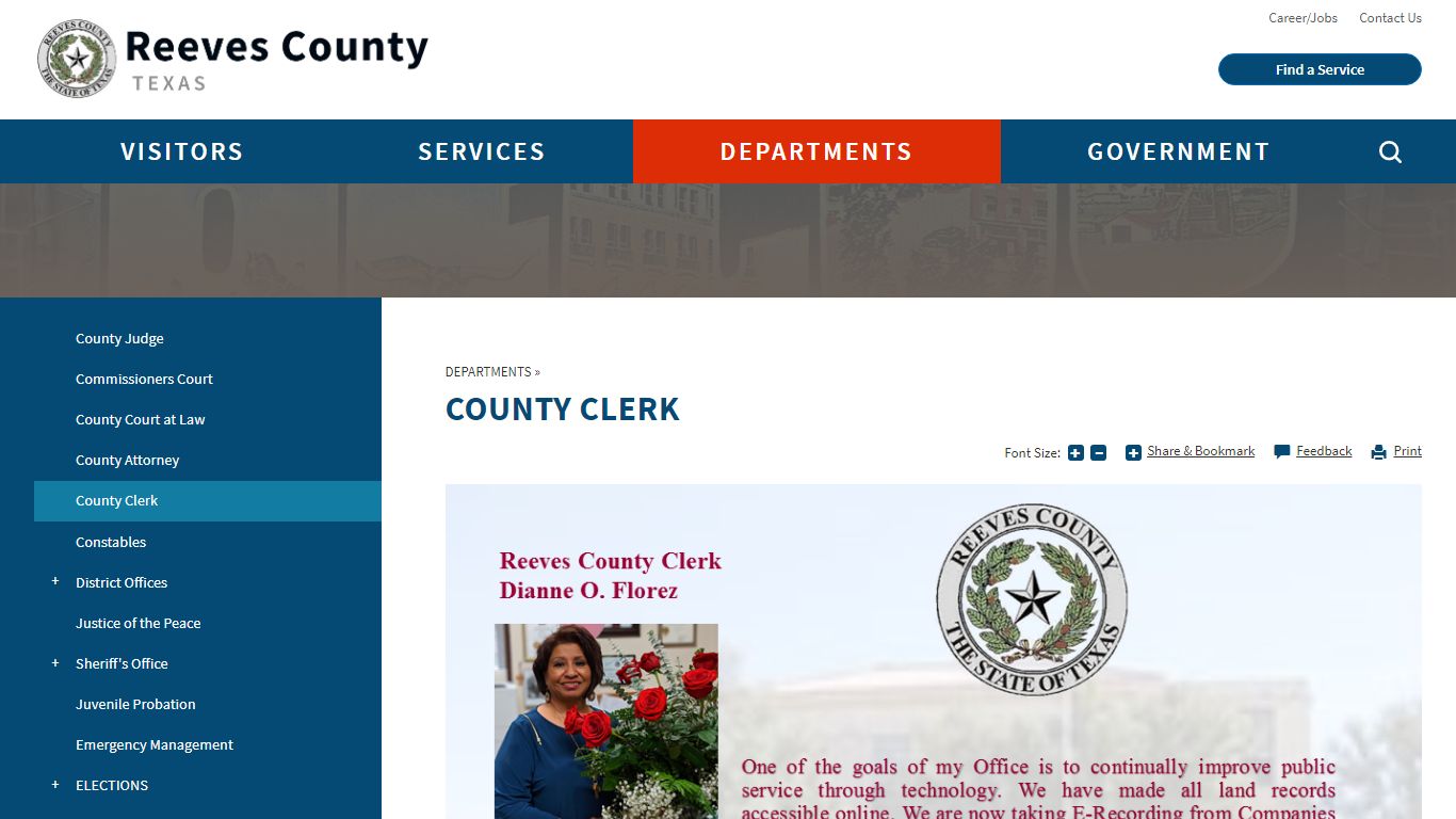 COUNTY CLERK | Reeves County, TX